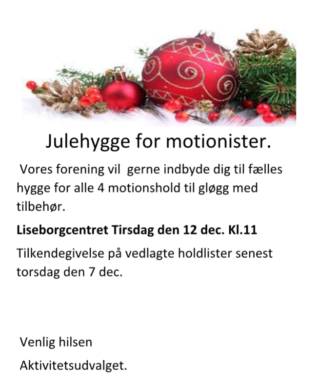 julehygge for motionisterne